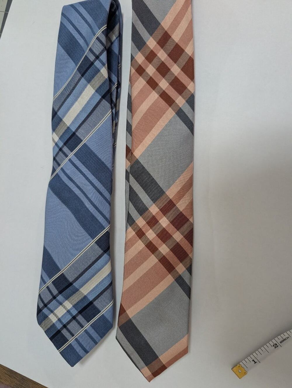 Kenneth Cole Reaction Men's Plaid Necktie Set - Silk & Polyester Regular Classic